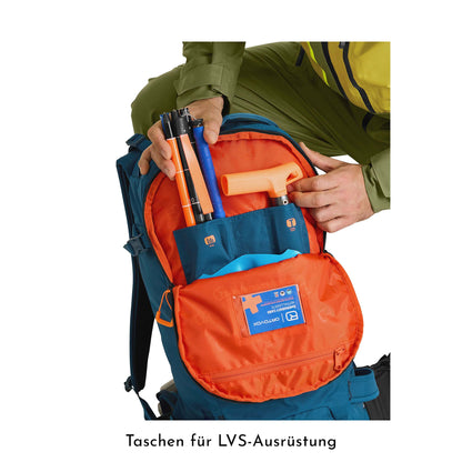 Skirucksack mit Rückenprotektor (Freeride)