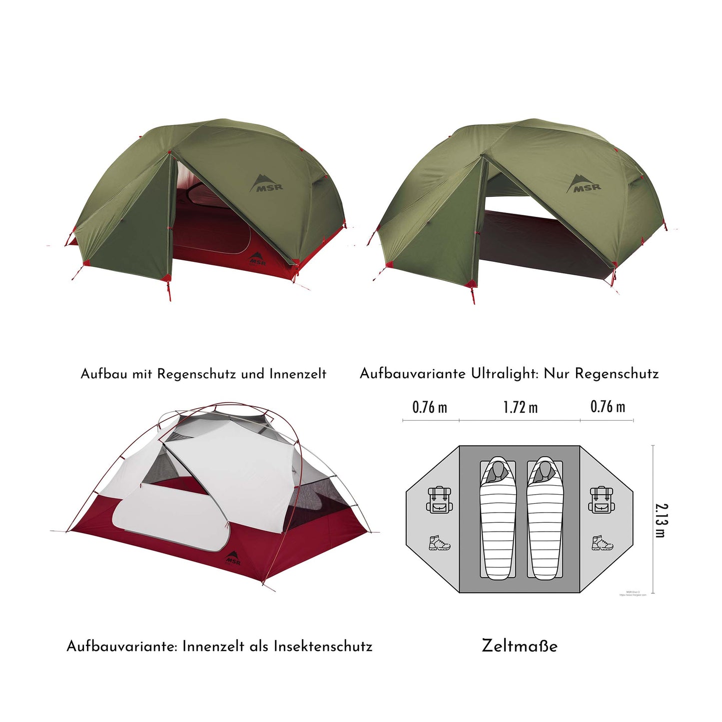 2 Personen Camping Set (Rucksackwanderung)