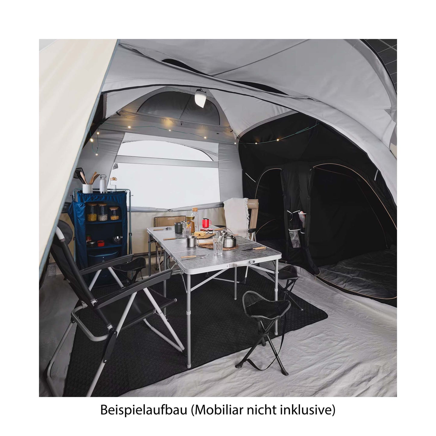 8-Personen Premium Familienzelt - aufblasbar (Campingplatz) mieten